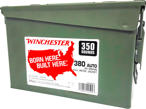 chester WW380C USA Target 380 ACP 95 Gr Full Metal Jacket (FMJ) 350 Per Box/ 2 Cs Ammo