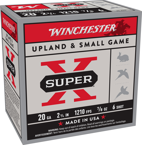 Winchester Super-X Game Load #6 20 Gauge 7/8 Oz 2.75 In chester Super-X Game Load #6 20 Gauge 7/8 Oz 2.75 In Ammo
